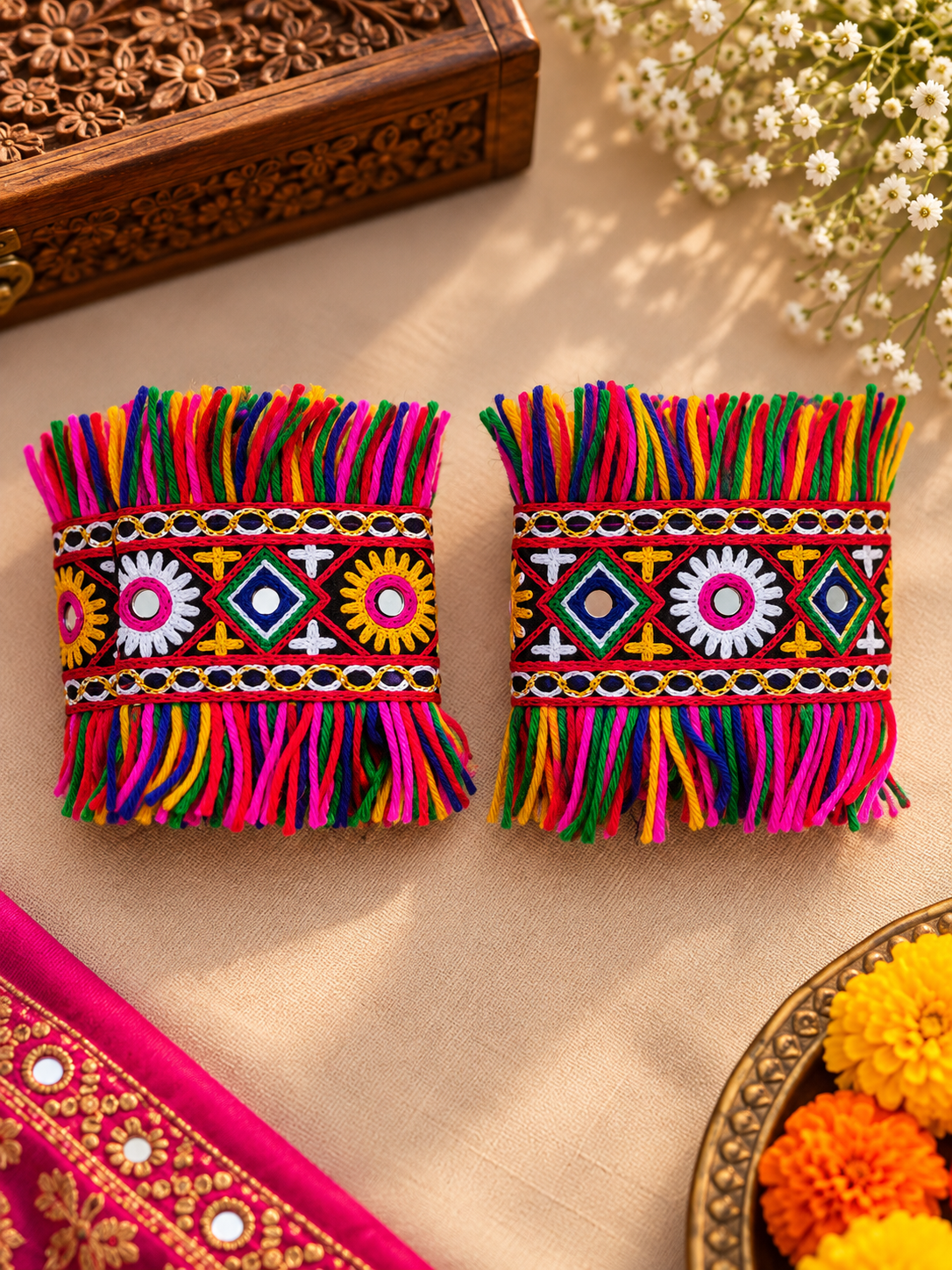 Multicolored chakra design Wristband