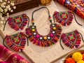 Multicolored Pompom Necklace